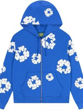 Denim Tears Cotton Wreath zip up  -  blue